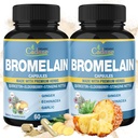 אורגני Cadane 2 Packs 60caps של קפסולות Bromelain, עם Bromelain, Quercetin, Elderberry, ג'ינג'ר, Echinacea, Garlic, Black Pepper