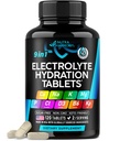 Electrolytes - טבליות אלקטרוליטיות עם Magnesium, Sodium, Potassium, Chloride, ויטמינים D3 & B6, אבקת Kelp - סולמות - מיוצר בארה"ב - טבליות אוראליות כמו קפסולות - טבעוני & Keto Friendly - 120 טאפסים