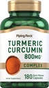 Piping Rock Turmeric Curcumin תוסף 800mg | 180 קפסולות | Herbal Extract Complex