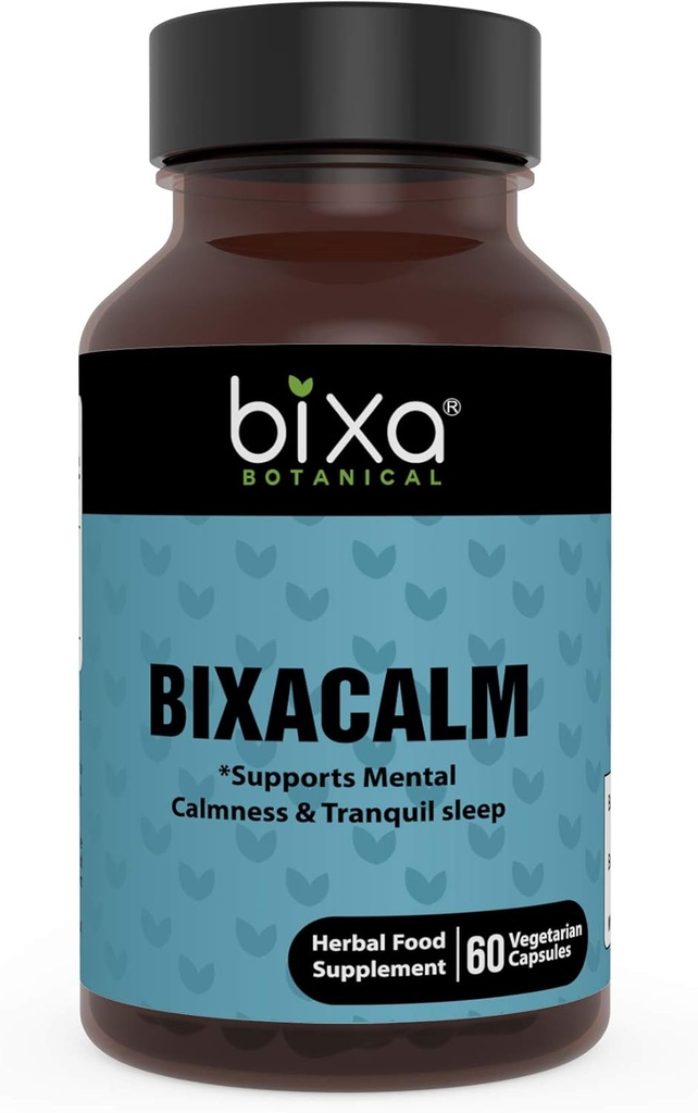 bixa BOTANICAL Bixacalm קפסולות,60 ואג קפסולות (450 מ"ג) Ashwagandha Extract & Valan Extract for Sleep