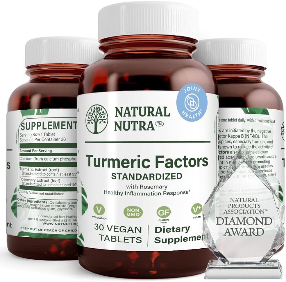 טבעי Nutra Turmeric Curcuminoids לחלץ תוספת עם Rosemary לבריאות המוח, משפר זיכרון ומשפר ריכוז, לשפר את העיכול 350 מ"ג, 30 טבליות טבעוניות