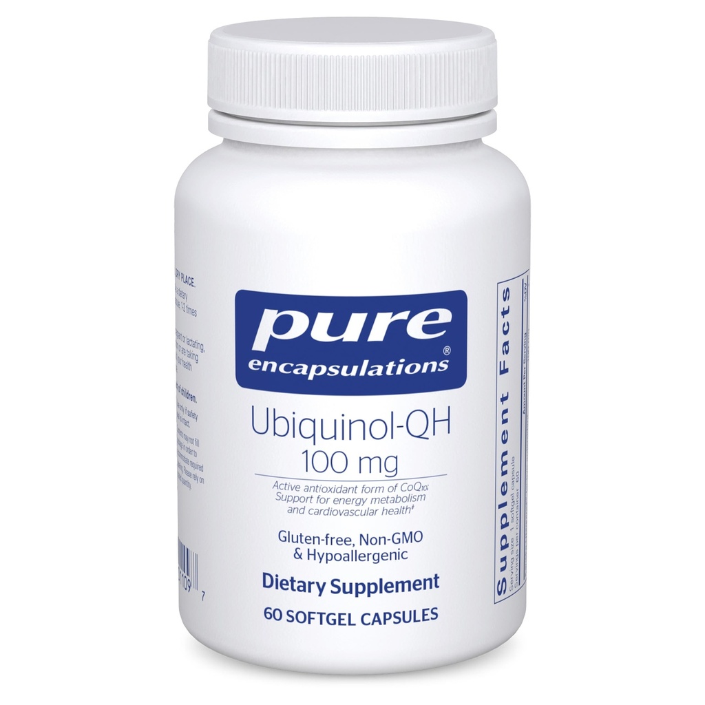 Incapsulations Ubiquinol-QH - 100 מ"ג CoQ10 - תומך אנרגיה Metabolism & Heart Health * - Coenzyme Antioxidants תוסף - non-GMO - 60 קלג קפסולות