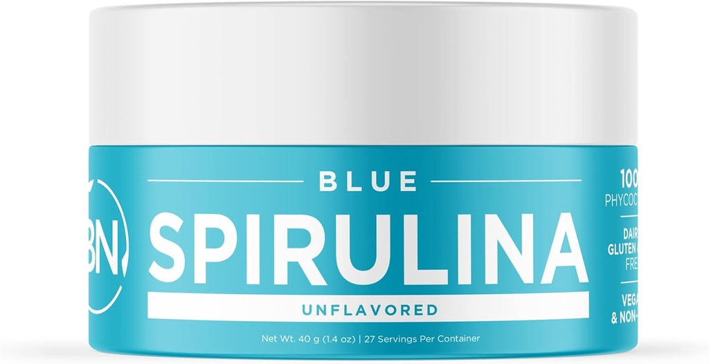 Blue Spirulina אבקת אורגני - USDA מוסמך - RAW חומרים מזינים Dense מעל 70% חלבון Per לשרת - טהור מקור אורגני חלבון - Superfood - עשיר בוויטמינים ומינרלים