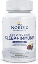 Nordic Naturals Zero Sugar Sleep + Immune Gummies - Oldberry Lemon Flavor - 30 חניכיים - 1.5 מ"ג מלטונין לשינה עם ויטמין D3 - Elderberry & ויטמין C Immune Support - 30 משרתים