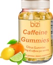 Bzi Caffeine חניכיים עבור גברים ונשים, תוספי אנרגיה כדי Boost Focus, Caffeine חניכיים למבוגרים, 30 מ"ג קפאין לחניכיים, Citrus Flavor (60 ct)