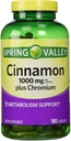 עמק האביב Cinnamon 1000mg Plus Chromium, 180 קפסולות
