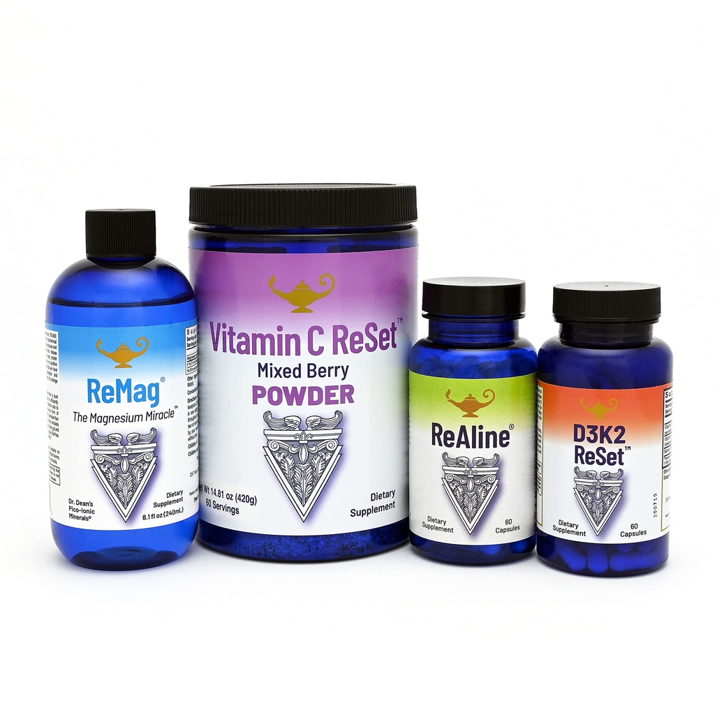 RnA ReSet - The Longevity Bundle - ReMag Magnesium, ויטמין C, ויטמין D, ReAline ויטמין B Complex