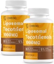 ויטמין E Tocotrienols תוסף 1000mg - High Potency Liposomal Tocotrienol קפסולות, 95% דלתא ו 5% Gamma Tocotrienols תמיכה עור, Bone, Antioxidant, 120 Softgels Softgels.