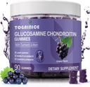 Glucosamine Chondroitin Gummies סוכר חינם, אקסטרה כוח 1500mgcosamine עם MSM & Turmeric, Joint תומך חניכיים תוספי עבור גברים ונשים, עבור Joint Flexibility & Bone בריאות, 90 הרוזן V01 V01 V01