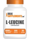 BulkSupplements.com L-Leucine כמוסות - תוספי Leucine, Amino Acid תוספת - Gluten Free, 10 קפסולות לשרת (5000mg), 300 הרוזן (Pack of 1)