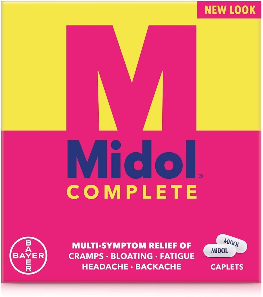 Midol Complete Caplets, 24Count (Pack of 2), Packaging May Vary