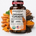 Pomona Wellness Turmeric תוסף 2100 מ"ג, USDA אורגני, non-GMO, טבעוני, Turmeric Curcumin עם Black Pepper עבור Absorption, עבור תמיכה משותפת ותחמושת, 120 טבליות