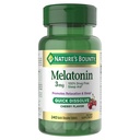 Nature's Bounty Melatonin 3 מ"ג Quick Dissolve, Sleep Aid, Sleep Aids for Adults, Cherry Flavor, 240 Count