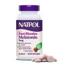 Natrol Fast Dissolve Melatonin 1 מ"ג, תמיכה בשינה למבוגרים