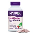Natrol Melatonin 5 מ"ג טבליות מלוטשות מהירות, תוספי תמיכה בשינה למבוגרים, סטרוברי פלמור, 150 טבליות, עד 150 יום אספקה