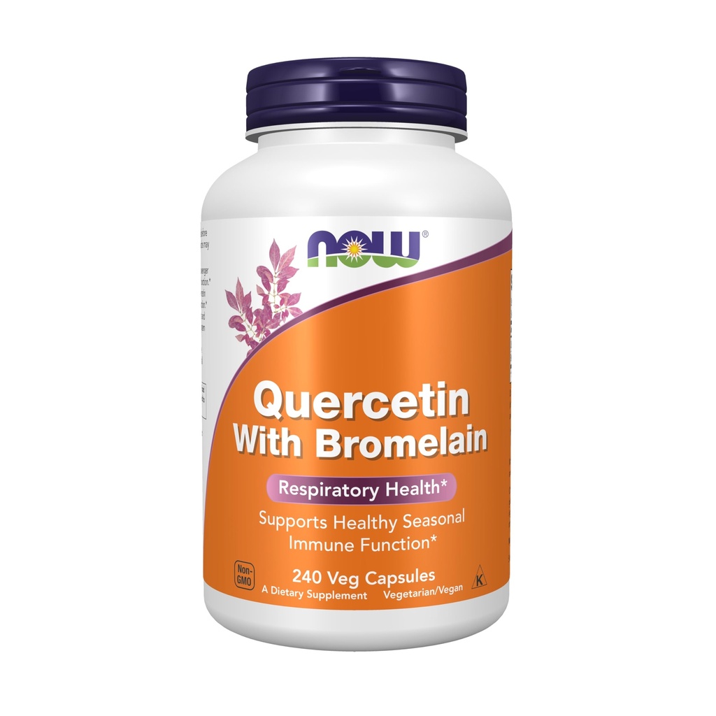כעת תוספי מזון, Quercetin עם Bromelain, Balanced Immune System *, 240 קפסולות Veg