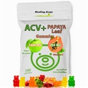 ACV Gummies & Papaya Leaf לחלץ חניכיים - Premium Potent Apple Cider Vinegar תוסף - Iodine Infused & ויטמינים B6 B12 - פלטות שיער & לב ידידותי (1, רגיל)