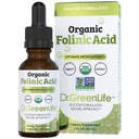 ד"ר גרין אמא USDA אורגני Folinic Acid Drops - 500 mcg per Drop | Methylation Support B9 תוסף לילדים ומבוגרים | תמיכה בתפקוד נוירולוגי, מערכת העצבים ודנ"א