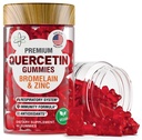 BioVit Quercetin Gummies 500MG - מופעל Quercetin עבור ילדים ומבוגרים Immune System & Allergy - Chewable with Bromelain, Zinc, ויטמין C, ויטמין C, ויטמין D3 - מיוצר בארה"ב - 60 גרניט טבעוני דובים