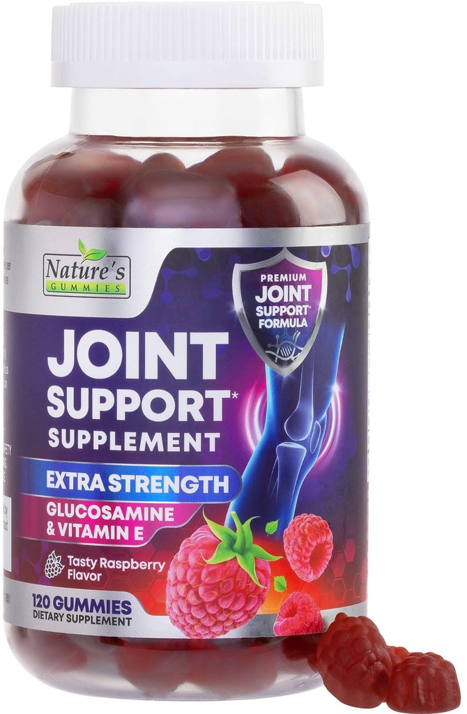 תוסף תמיכה משותף - תוספת חיזוק Glucosamine מסטיק תומך משותף בריאות וגמישות עבור Back, ברכיים, ידיים - תמיכה טבעית ויטמין E Immune - החניכיים הטובות ביותר עבור נשים וגברים - 120 חניכיים