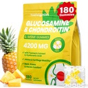 Glucosamine Chondroitin Gummies, 4200 מ"ג תוספת תוספת תוספת תוספת תוספת תוספת תוספת תוספי גלוקוזאמין Chondroitin עם MSM & Elderberry לבריאות משותפת, גמישות, תמיכה Immune למבוגרים, גברים ונשים, 180 הרוזן ספירה