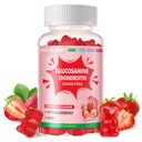 DANEW Pro Glucosamine Chondroitin Gummies עם MSM & Elderberry תוספת כוח - תמיכה משותפת, תמיכה אנטי-חמצן תמיכה עבור מבוגרים, גברים ונשים.90 Strawberry חניכיים