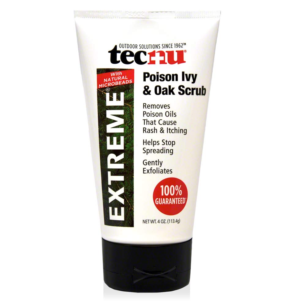 Tecnu Extreme הרעלת Ivy ו- Oak Scrub, מסירים שמן צמחי רעיל הגורם רש"ל ו- Itching, White 4 Ouncesces