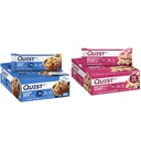 Quest Blueberry Muffin (12 Count) ו- White Chocolate Raspberry (12 Count) חלבונים Bars Bundle, חלבונים גבוהים, Gluten Freeten