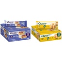 Quest Nutrition Crispy Blueberry cobbler חלבון בר, 16g חלבון, 1g סוכר, 3g & לימון עוגה חלבונים Bars, חלבון גבוה, פחמימות נמוך, Gluten חינם, Keto Friendly, 1g סוכר, 1g סוכר, 3g ו לימון עוגה חלבון עוגה חלבון בר, חלבון גבוה, נמוך פחמימות, Gluten חינם, Keto Friendly, Keto Friendly
