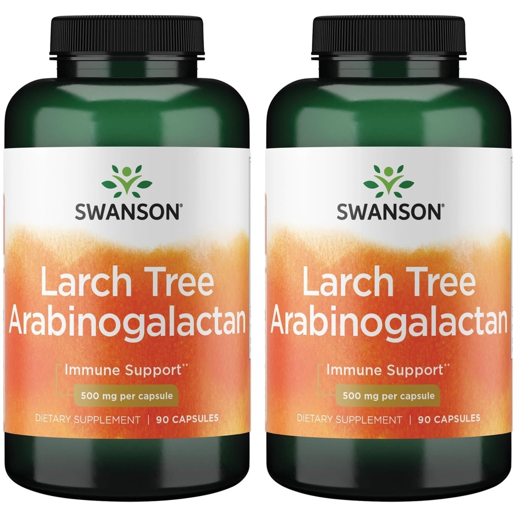 סוונסון Larch Tree Arabinogalactan 500 מ"ג 90 ק"ג (2 Pack)