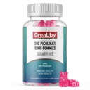 Zinc Gummies - Zinc Picolinate 50 מ"ג, סוכר חינם, גבוה מאוד Absorbable Zinc Picolinate תוספת עבור ילדים ומבוגרים, תמיכה צמיחה, Immune פונקציונלי, בריאות העור, 60 חניכיים