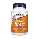 עכשיו תוספי מזון, NAC Quercetin ו Zinc, Immune ו- Respiratory Support*, 1,000 מ"ג NAC, 500 מ"ג Quercetin, 15 מ"ג Zinc, 90 ואג קפסולות