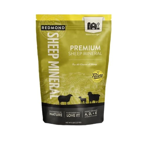 Redmond All Natural Sheep מינרלים תוסף - Essential Trace מינרלים לתמיכה כללית בבריאות ובצמיחה - 5 lbs