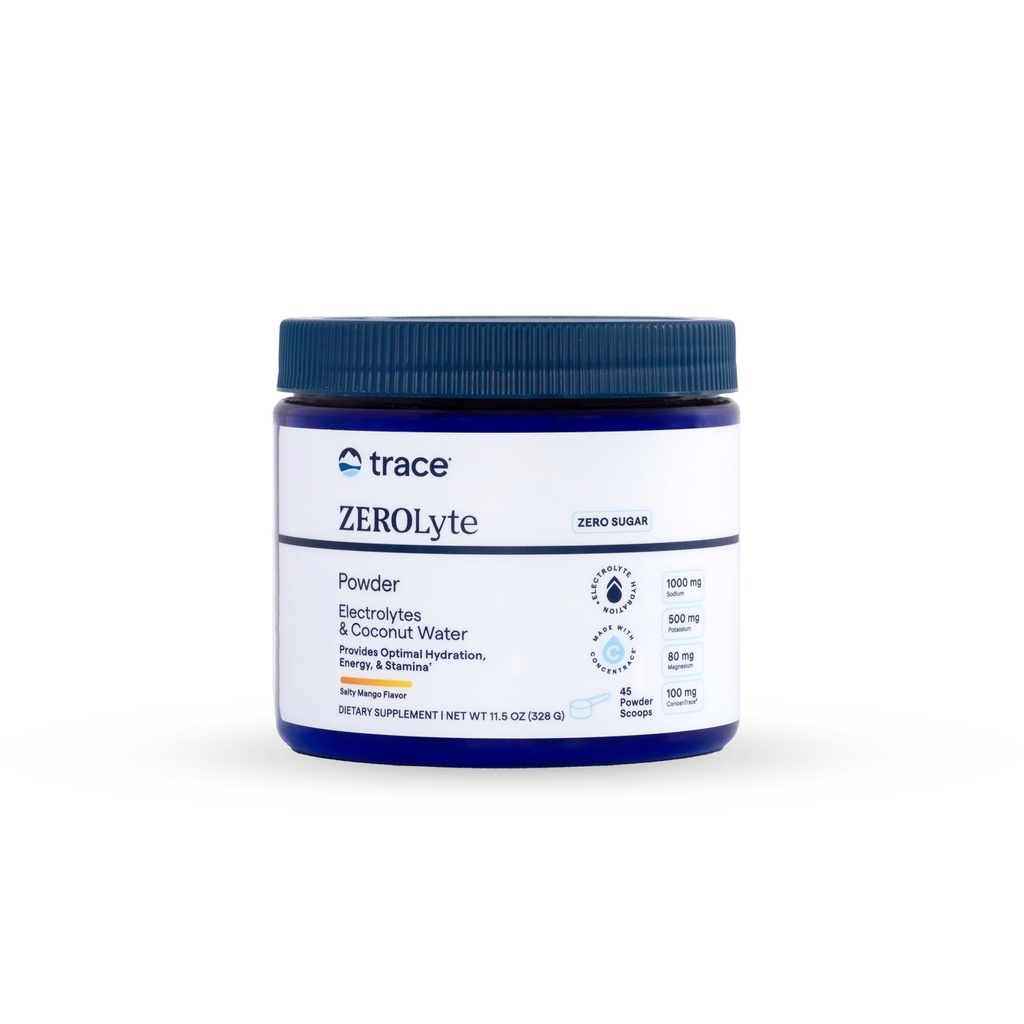 Trace מינרלים ZeroLyte Canister - Sodium & Electrolyte Replenishment - Energy & hydrotion Support Drinkאבק - Nerve & שרירים פונקציות תמיכה - מלחי (45 משרתים)