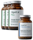 ALGAECAL אורגני Red Algae Calcium תוסף עבור העצמות וחוזק, ויטמין K2 MK7, ויטמין D3, Magnesium & Trace מינרלים, 120 Veggie Caps Magnesium להירגע (60 Caps)