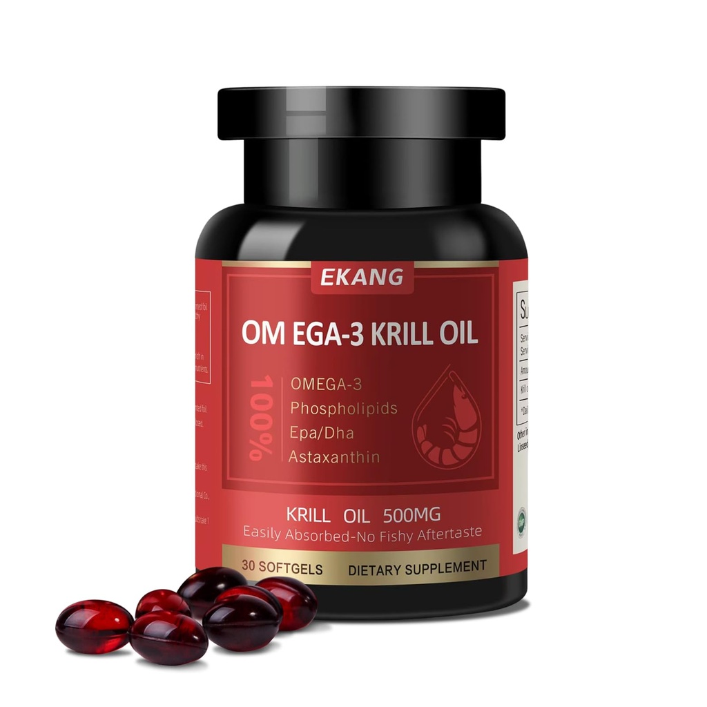 שמן קריל אנטארקטי 500 מ"ג, Phospholipid-Bound אומגה 3, EPA, DHA ו Astaxanthin - Easily Absorbed - תמיכה המוח, הלב והבריאות המשותפת - Non-GMO, Gluten-Free, 30 Softgelssssorbed - תמיכה במוח, לב, בריאות משותפת - non-GMO, Gluten-Free, 30 Softgelsgelsorsggle, 30 Softgelsorsorbed