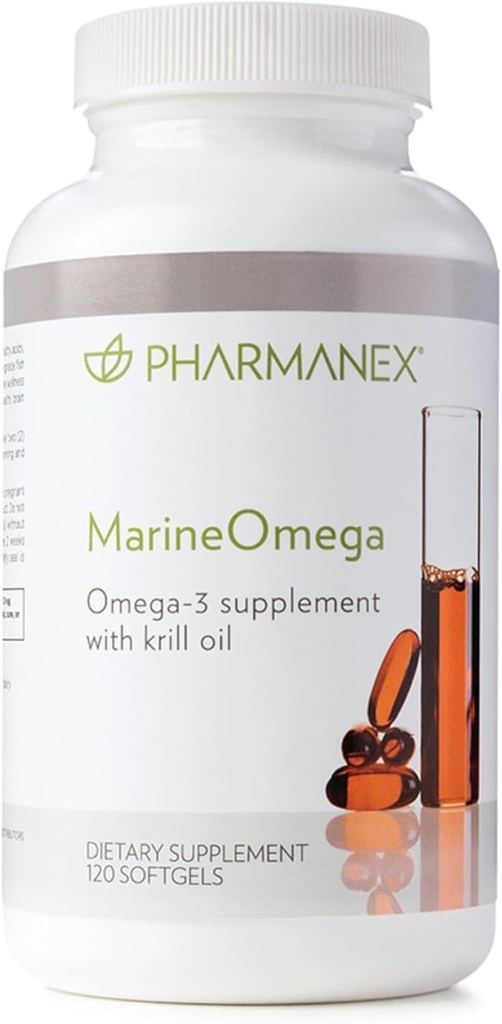 Pharmanex Marine אומגה, אומגה 3 Fatty Acids & קריל שמן תוספת, 1200mg DHA & EPA עבור המשרת, 120 Softgels, תומך הלב, המוח, המשותף, הכולל בריאות