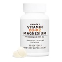 ויטמין D3 K2 5000 IU Softgels עם תוסף מגנזיום - & 120mcg MK-7 K2 עבור תמיכה בריאות העצם Immune - non-GMO & Gluten-Free Softgels עם MCT שמן 30 Softgel