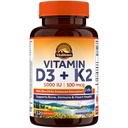Vitalitown ויטמין D3 K2 תוסף, D3 5000 IU, ויטמין K2 7 100 mcg, non-GMO, No Gluten & Soy, עבור העצם, שיניים, Immune & Heart Health, 120 Softgels
