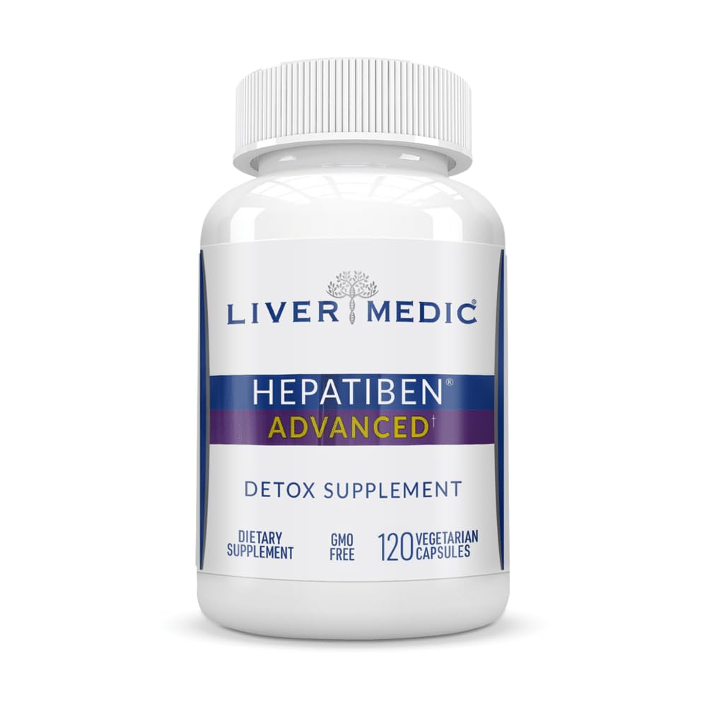 Hepatiben Liver Detox לנקות את כל התוסף הטבעי עם Milk Thistle, Silybin, NAC, Choline, MSM, Turmeric, Berberine, Glutathione Alpha Lipoic Acid טבעוני nonGMO 120 מ"ג 1500 מ"ג, Turmeric, Breberine, Glutathione Alpha Lipoic Acid טבעוני nonGMO 120 קפסולות 1500 מ"ג