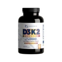 D3K2 משופר עם Calcium & BioPerine® - 5000 IU ויטמין D3 + 100 mcg ויטמין K2 MK-7 - פעם-Daily Formula, 60 קפסולות