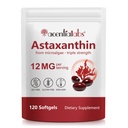 Astaxanthin תוספי 12 מ"ג - 120 Softgels | Premium Natural Antioxidant from Microalgae | Eye, Skin, Brain, Joint, Heart & Immune Health Support