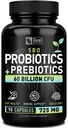 פרוביוטיקה ו-Prebiotics + SBO Probiotics (60 מיליארד CFU | 90 קפסולות) Acidophilus Probiotics w. Saccharomyces Boulardii, Bifidobacterium + Spore Probiotic & Organic Spended Prebiotic Pool