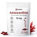 Premium Astaxanthin 12mg Antioxidant תוספת עם ויטמין E - 120 Softgels, 4 חודשים אספקה, מקור מיקרולגה, תומך עור, עין ובריאות משותפת, non-GMO, Gluten & Soy חינם