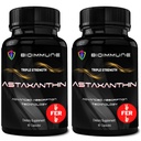 BioImmune 2 Pack Triple Power AstaQuilTM Astaxanthin 12mg Enhanced Absorption, 120 Softgels w / Organic קוקוס שמן. Powerful Antioxidant for Eye, Joint & Heart Health Health