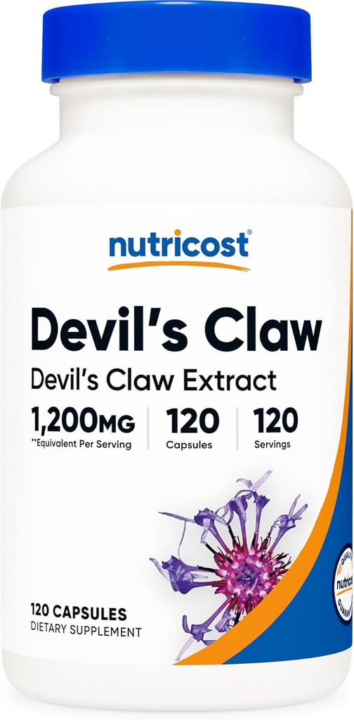 חומרים מזינים השטן Claw 1200mg Equivalent, 120 קפסולות - Veggie Caps, non-GMO, Gluten Free ו- Vegetarian Friendly