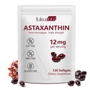 Daiasns Astaxanthin 12mg, Astaxanthin Antioxidant תוספי תמיכה עיניים, משותף, פנימי, בריאות העור - non-GMO, 120 Softgels - 4 חודש אספקה