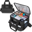 Trunab Insulated Medical Bag with tuneable Dividers, Medicine Supplies Water-Resistant Bag for Home, Travel, קמפינג, תיק ריק - עיצוב פטנט, שחור