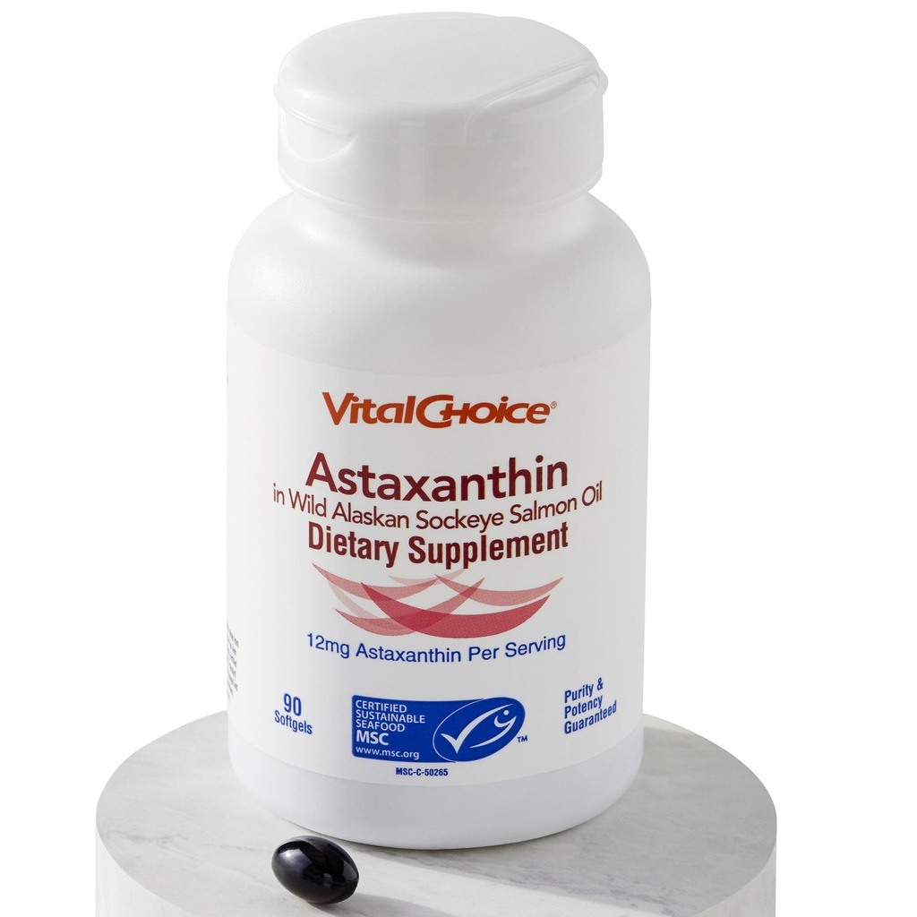 Vital Choice MSC Astaxanthin in Wild אלסקה Sockeye Oil Dietary תוסף, 90 Softgels