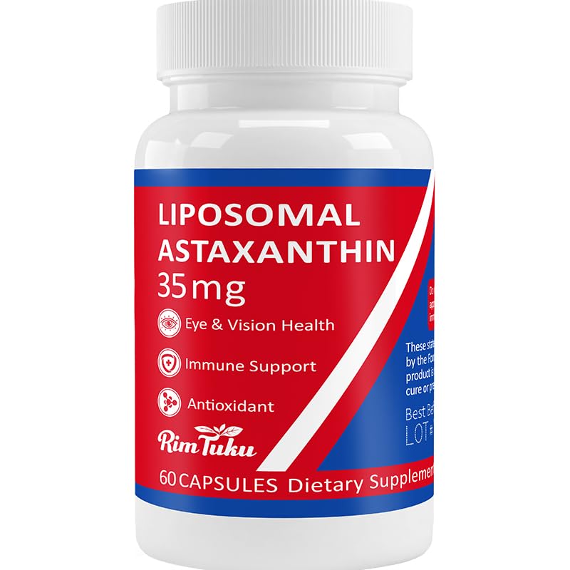 35 מ"ג Liposomal Astaxanthin תוסף - תמיכה אנטי-חמצן עוצמתית לעור, בריאות משותפת ועין - פורמולה טבעית נגד זיוף עם Pure Astaxanthin - טבעוני, non-GMO, 60 קפסולות